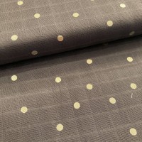 Gold Dots in Anthracite Katoen